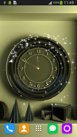 Download livewallpaper Wall clock for Android.