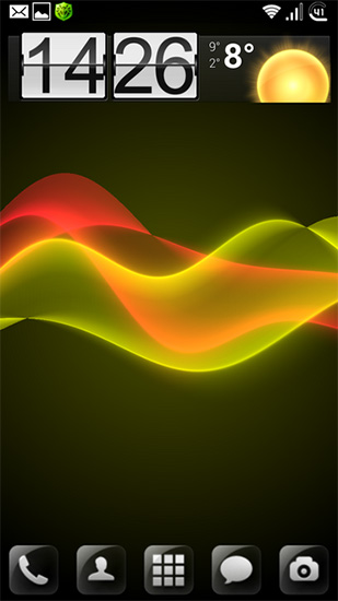 Download Wave free With clock livewallpaper for Android phone and tablet.