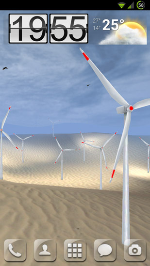Download Wind turbines 3D free Hitech livewallpaper for Android phone and tablet.