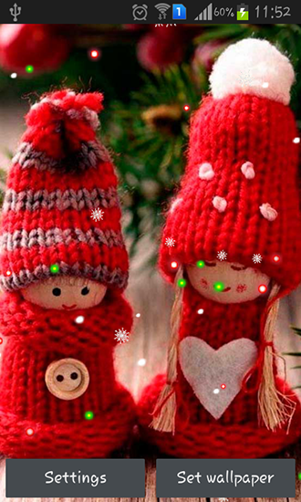 Download livewallpaper Winter: Dolls for Android.