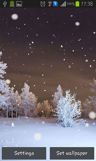Download livewallpaper Winter forest for Android.