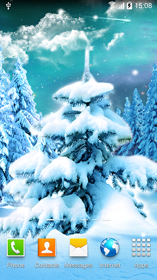 Download livewallpaper Winter forest 2015 for Android.