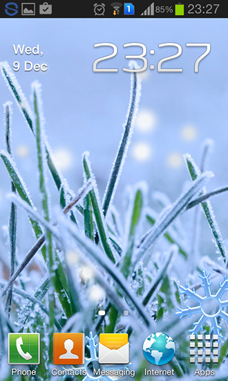 Download livewallpaper Winter grass for Android.