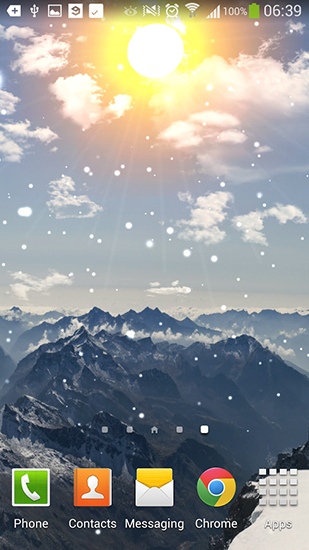 Download livewallpaper Winter mountain for Android.