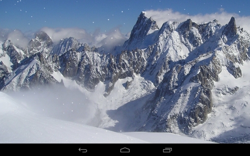 Download livewallpaper Winter mountains for Android.