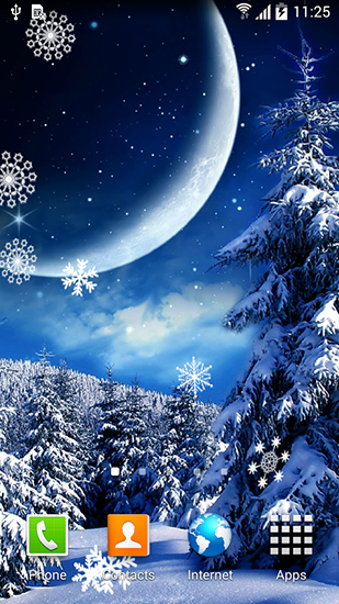 Download livewallpaper Winter night by Blackbird wallpapers for Android.