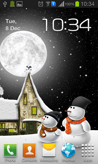 Download livewallpaper Winter night by Mebsoftware for Android.