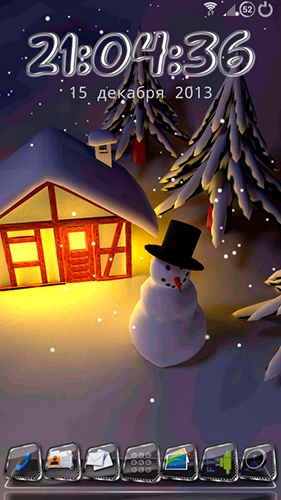 Download Winter snow in gyro 3D free Holidays livewallpaper for Android phone and tablet.