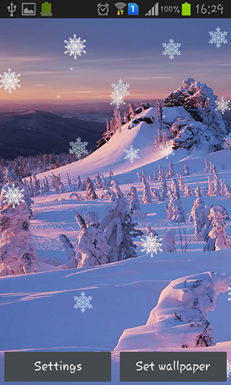 Download livewallpaper Winter sunset for Android.