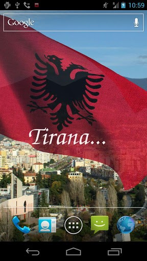 3D flag of Albania apk - free download.