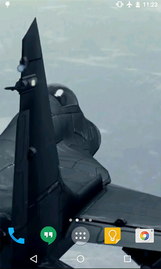 Screenshots of the live wallpaper Aircraft for Android phone or tablet.