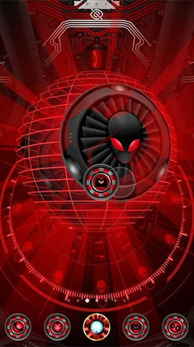 Screenshots of the live wallpaper Alien spider 3D for Android phone or tablet.