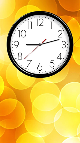 Screenshots of the live wallpaper Analog clock by Weather Widget Theme Dev Team for Android phone or tablet.