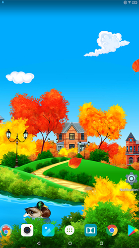 Screenshots of the live wallpaper Autumn sunny day for Android phone or tablet.