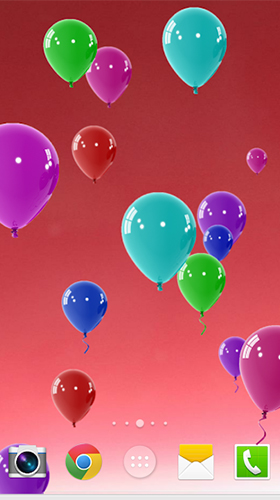 Screenshots of the live wallpaper Balloons by FaSa for Android phone or tablet.