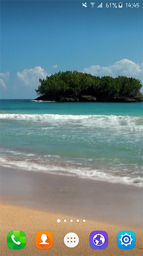 Screenshots of the live wallpaper Beach by Byte Mobile for Android phone or tablet.