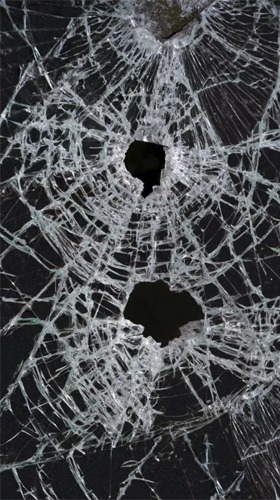 Screenshots of the live wallpaper Broken glass by Cosmic Mobile for Android phone or tablet.