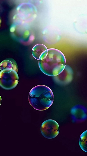 Screenshots of the live wallpaper Bubbles by Happy live wallpapers for Android phone or tablet.