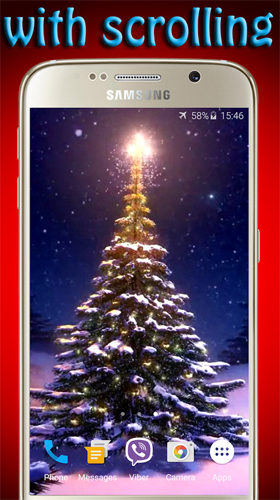 Screenshots of the live wallpaper Christmas tree by Pro LWP for Android phone or tablet.