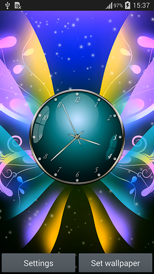 Clock with butterflies apk - free download.