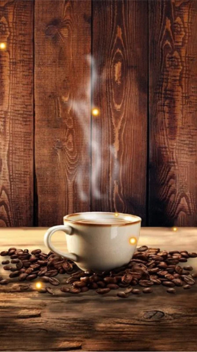 Screenshots of the live wallpaper Coffee by Free Apps Factory for Android phone or tablet.