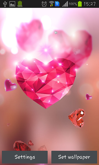 Diamond hearts by Live wallpaper HQ apk - free download.