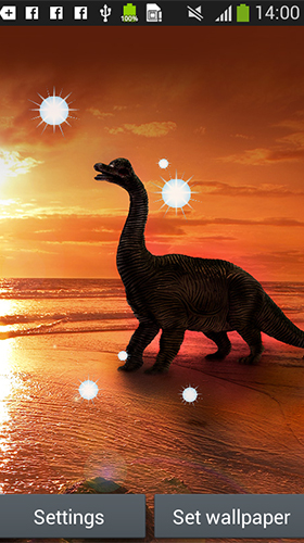 Screenshots of the live wallpaper Dinosaur by Latest Live Wallpapers for Android phone or tablet.