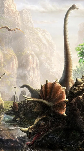 Screenshots of the live wallpaper Dinosaurs by HQ Awesome Live Wallpaper for Android phone or tablet.