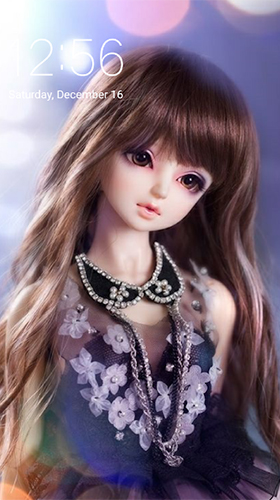 Screenshots of the live wallpaper Doll for Android phone or tablet.