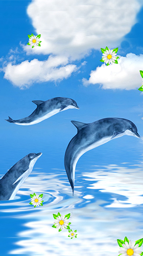 Screenshots of the live wallpaper Dolphins by Latest Live Wallpapers for Android phone or tablet.