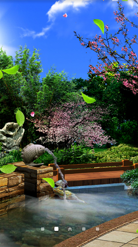 Screenshots of the live wallpaper Eastern garden by Amax LWPS for Android phone or tablet.