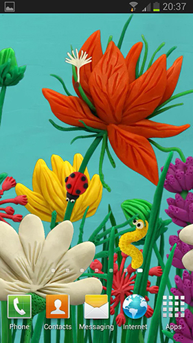 Screenshots of the live wallpaper Flowers by Sergey Mikhaylov & Sergey Kolesov for Android phone or tablet.