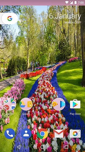 Screenshots of the live wallpaper Garden HD by Play200 for Android phone or tablet.
