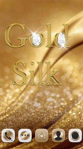 Screenshots of the live wallpaper Gold silk for Android phone or tablet.