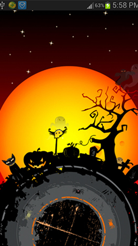 Screenshots of the live wallpaper Halloween by live wallpaper HongKong for Android phone or tablet.