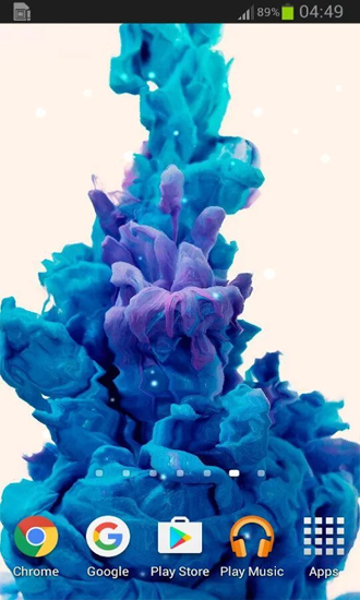 Screenshots of the live wallpaper Inks in Water for Android phone or tablet.