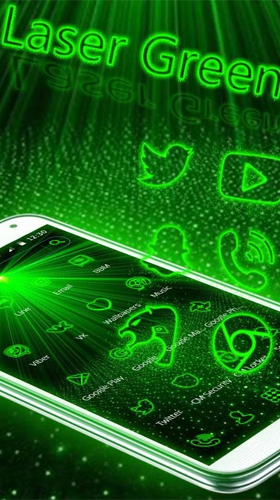Screenshots of the live wallpaper Laser green light for Android phone or tablet.
