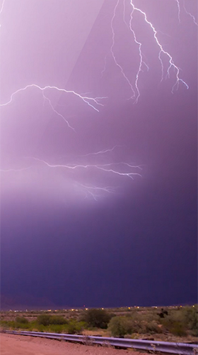 Screenshots of the live wallpaper Lightning 3D for Android phone or tablet.