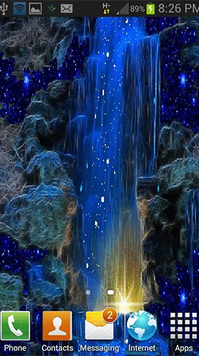 Screenshots of the live wallpaper Magic blue fall for Android phone or tablet.
