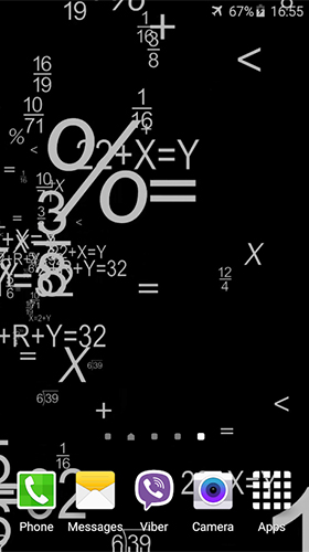 Screenshots of the live wallpaper Mathematics for Android phone or tablet.