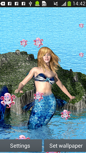 Screenshots of the live wallpaper Mermaid by Latest Live Wallpapers for Android phone or tablet.
