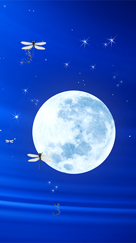 Screenshots of the live wallpaper Moonlight by Fantastic Live Wallpapers for Android phone or tablet.