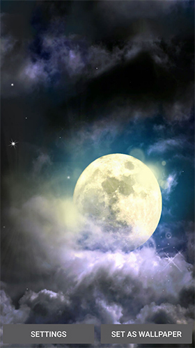 Screenshots of the live wallpaper Moonlight by Live Wallpaper HD 3D for Android phone or tablet.