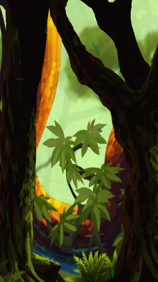 Screenshots of the live wallpaper Mossy Forest for Android phone or tablet.