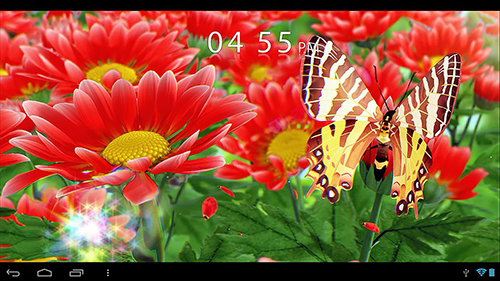 Screenshots of the live wallpaper My flower 3D for Android phone or tablet.