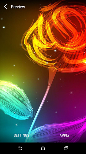 Screenshots of the live wallpaper Neon flower by Dynamic Live Wallpapers for Android phone or tablet.