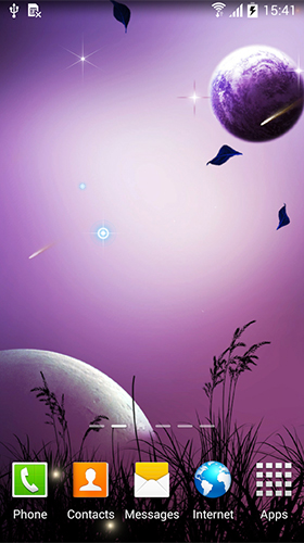 Screenshots of the live wallpaper Night sky by BlackBird Wallpapers for Android phone or tablet.