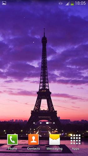Screenshots of the live wallpaper Paris by Cute Live Wallpapers And Backgrounds for Android phone or tablet.