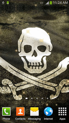 Screenshots of the live wallpaper Pirates for Android phone or tablet.