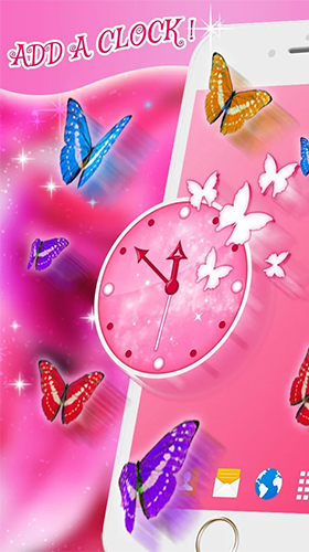 Screenshots of the live wallpaper Real butterflies for Android phone or tablet.
